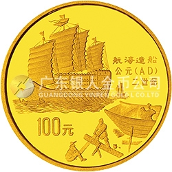 中國(guó)古代科技發(fā)明發(fā)現(xiàn)金銀鉑紀(jì)念幣（第1組）1盎司圓形金質(zhì)紀(jì)念幣