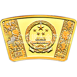 2018中國戊戌（狗）年金銀紀念幣10克扇形金質(zhì)紀念幣