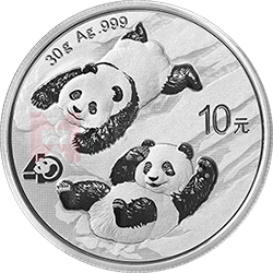 2022版熊貓貴金屬紀念幣30克圓形銀質(zhì)紀念幣